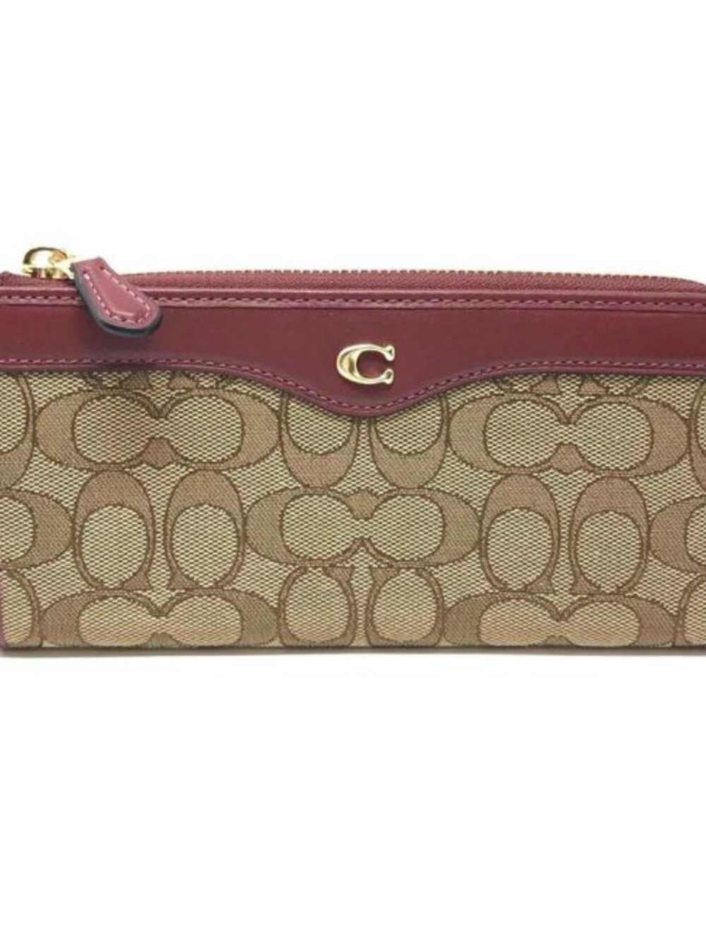 Coach Signature Jacquard L-Zip Wallet
